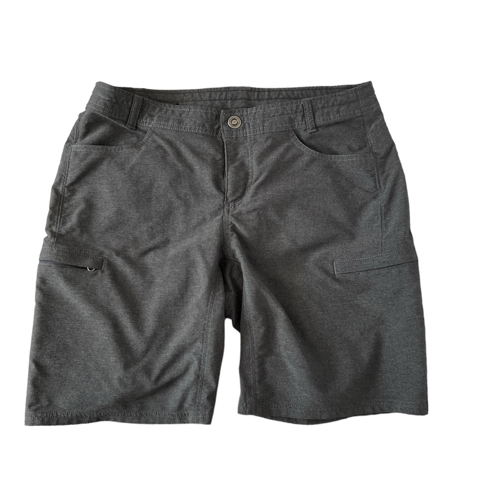 Kuhl Women's Grey Flat‎ Front Button Shorts Casual Side Pockets Size 10